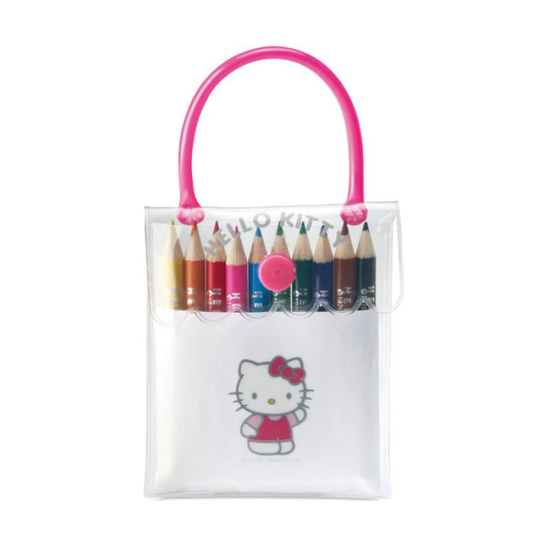 Image of Branded Hello Kitty colouring pencil set in pouch