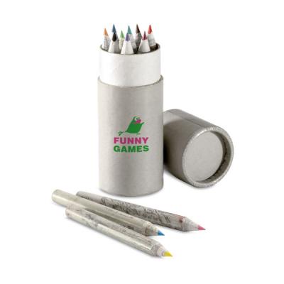 Image of Promotional Recycled colour pencils in tube