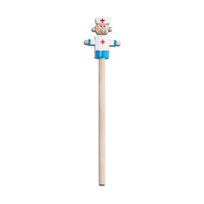 Image of Promotional Novelty Wooden Pencil With Nurse Puppet Head