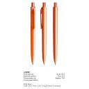 Image of New Promotional Prodir DS8 Pens, Prodir DS8 Pens in polished vibrant orange finish with transparent clip. 