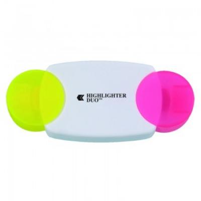 Image of Highlighter Duo Promotional Two Colour Highlighter with your brand name or logo