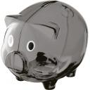 Image of Black Transparent piggy bank. Printed On Both Sides