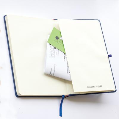 Image of Promotional A5 Soft feel Note book with pen loop, has page ribbon and pocket