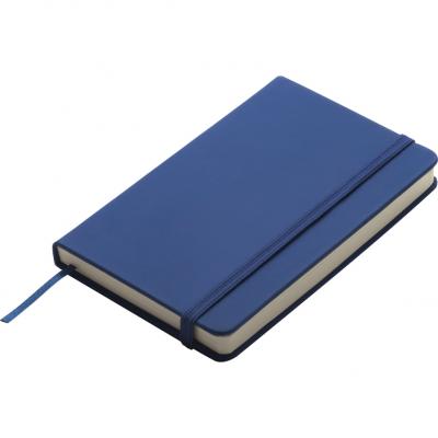 Image of Promotional PU Soft feel A6 Notebook in Blue - Full colour digital printing