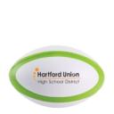 Image of Branded Mini Rugby Balls Stress Shape -Dual colour white and Green