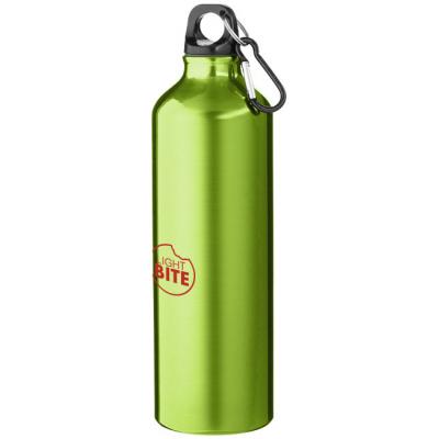 Image of Promotional Pacific Aluminium Bottle With Karabiner Clip Green