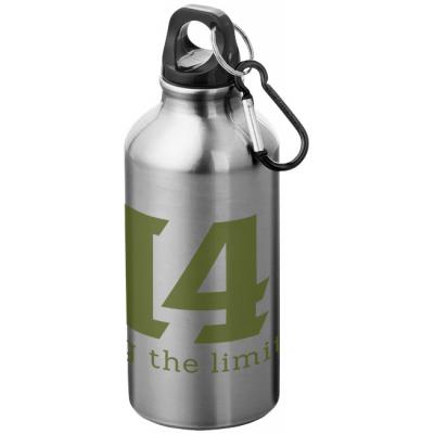Image of Promotional Oregon Aluminium Bottle With Karabiner Silver