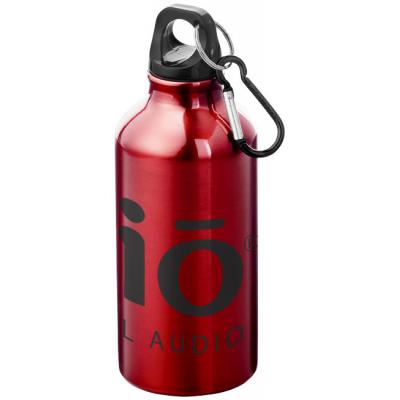 Image of Promotional Oregon Aluminium Bottle With Karabiner red