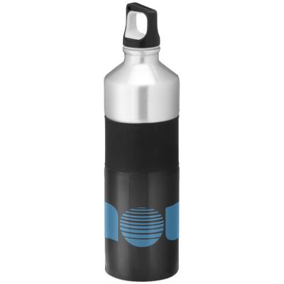 Image of Promotional Nassau Aluminium bottle In Black. Printed Aluminium Bottle