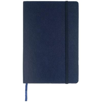 Image of Promotional A5 Notebook Navy Blue With Back Pocket Hard Cover