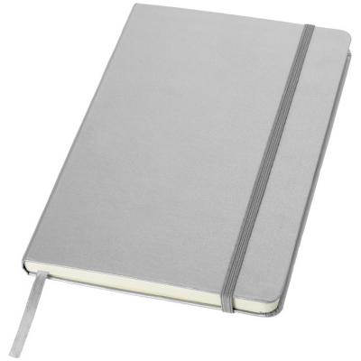 Image of Promotional A5 Notebook Silver PU Hard Cover