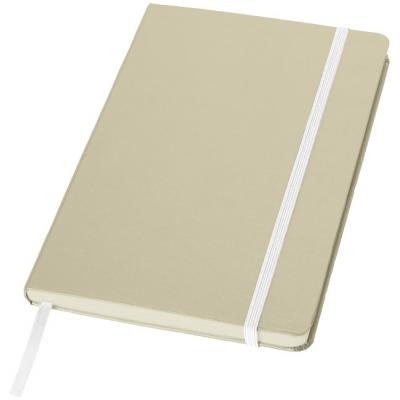 Image of Promotional A5 Notebook Hard Cover With Elastic Closure Beige