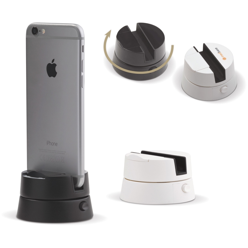 Image of Promotional Panoramic Mobile Phone Stand - 360 View Phone Stand in Black or White