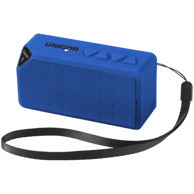 Image of Jabba Bluetooth® Printed Speaker with carry strap, blue, black or red
