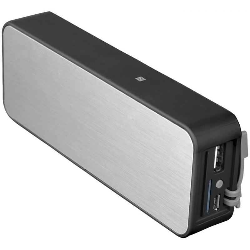 Image of Promotional Zabrak Bluetooth® Speaker 4400mAh In Black / Silver