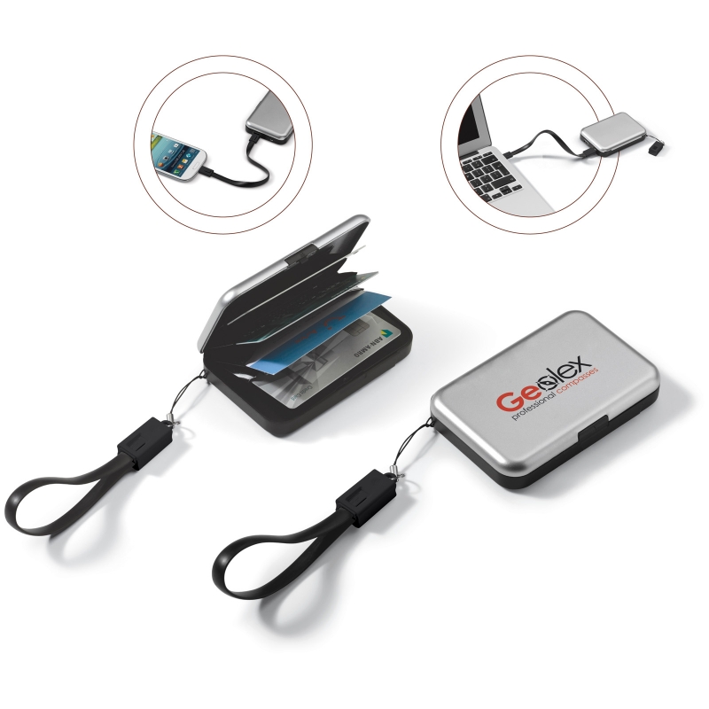 Image of Promotional Powerbank Card Holder - Printed Powerbank Card Holder
