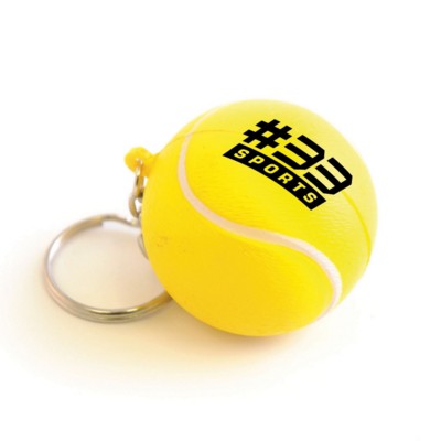Image of Promotional Stress Tennis Ball Keyrings - Express Delivery