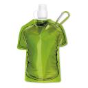 Image of Promotional Foldable Sports Bottle T Shirt Shape - Green. Printed Sports Bottle.