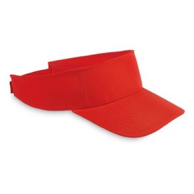 Image of Promotional Visor Hat. Printed Summer Sun Visor Hat. Red