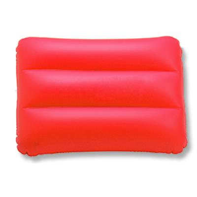 Image of Promotional Beach Pillow.Printed Inflatable Beach Pillow Red