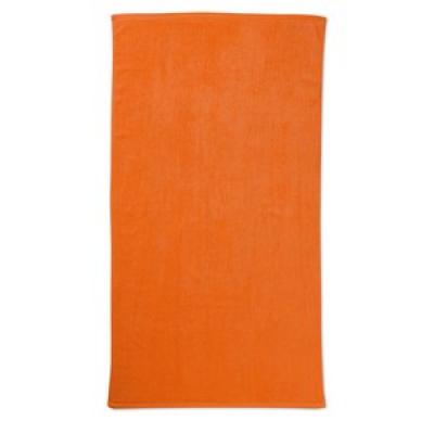 Image of Promotional Beach Towel. Embroidered 100% Cotton Beach Towel. Orange