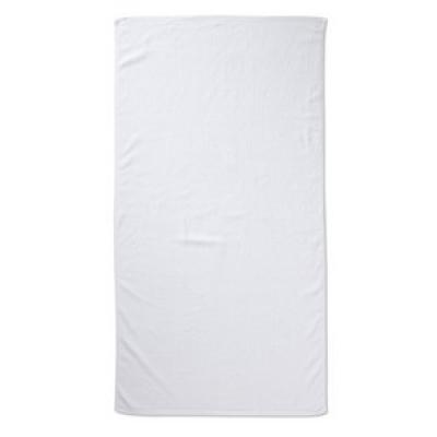 Image of Promotional Beach Towel.Embroidered 100% Cotton Summer Beach Towel. White