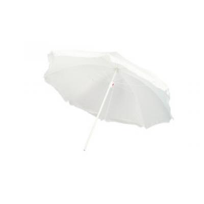 Image of  Printed Beach Umbrella. Promotional White Parasol