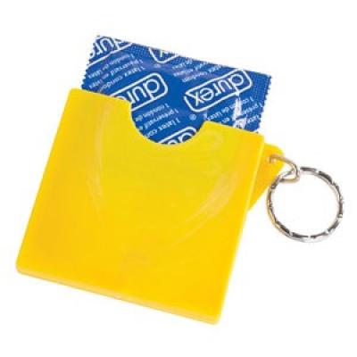 Image of Promotional Condom Key Ring. Condom Key Ring Available In A Variety of Colours.