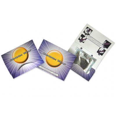 Image of Promotional Condoms Foil Wrapped In Card Envelope CE Approved
