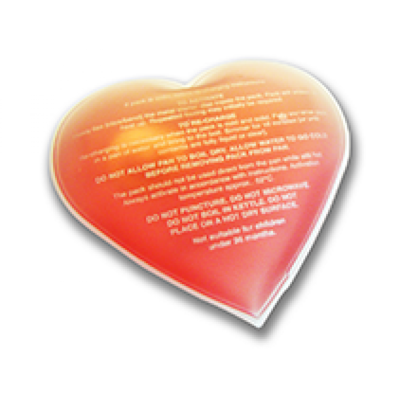 Image of Branded Hand Warmer. Printed Heart Shaped Heat Pad