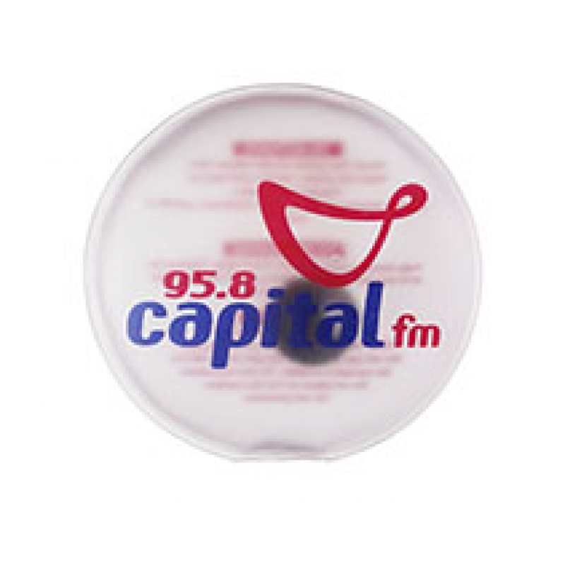 Image of Branded Round Heat Pad. Promotional Round Hand Warmer. UK Manufactured 