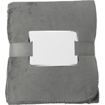 Image of Promotional Winter Blanket. Printed Micro Mink Blanket With Sherpa. Grey
