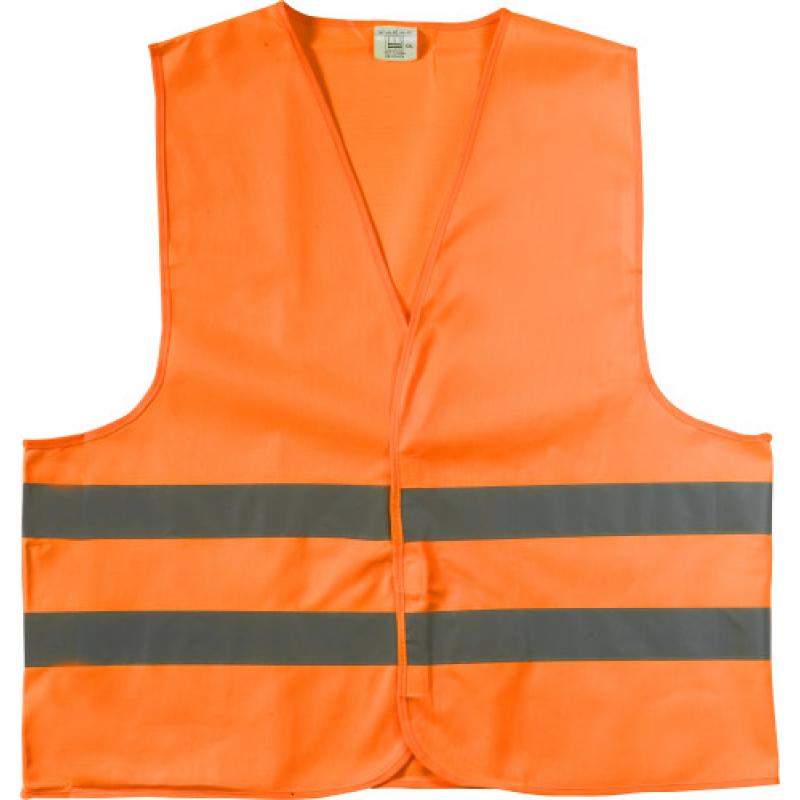 Image of Printed High Vis Vest. Promotional High Visibility Safety Jacket. Orange. M-XXL