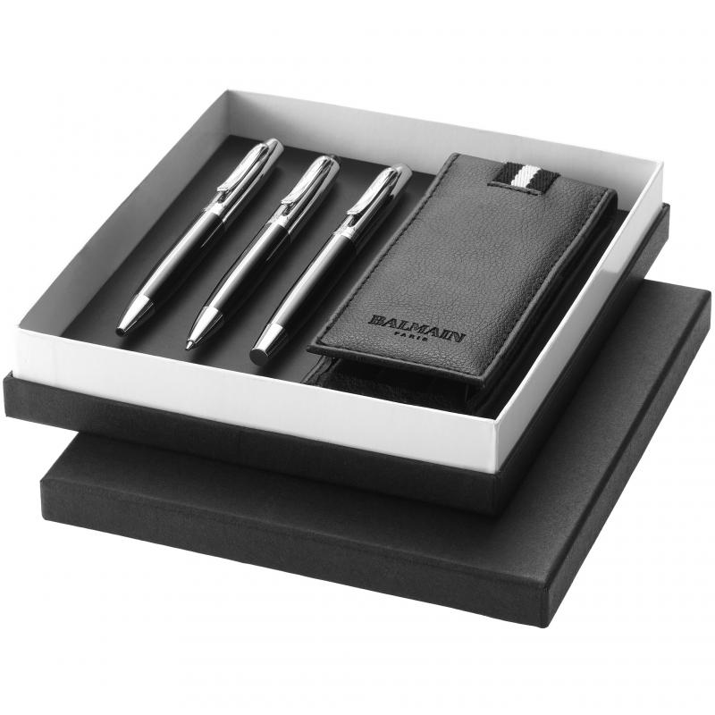 Balmain Ballpoint Pen, Wallet & Keychain Gift Set | Easy Media