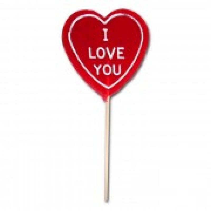 Image of Promotional Heart Shaped Lollipop. Extra Large Valentines Lolly 
