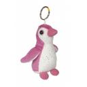 Image of Branded Penguin Keyring. Pink And White 10 cm Penguin.