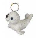 Image of Promotional Seal Keyring. Cute Soft Seal 10 cm Key Ring