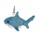 Image of Branded Plush Shark Keyring. 10 cm Sparkle Shark Key ring.