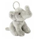 Image of Branded Fur Elephant Keyring. Cute 10 cm Elephant Key Ring.