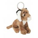 Image of Branded 10 cm Tiger Keyring. Fake fur Animal Key Ring.