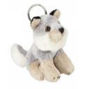 Image of Promotional Wolf Keyring. Fake Fur 10 cm Key Ring