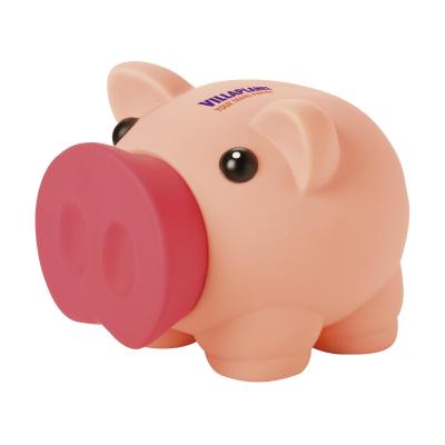 Image of Printed Piggy Bank With Removable Nose. Pink 