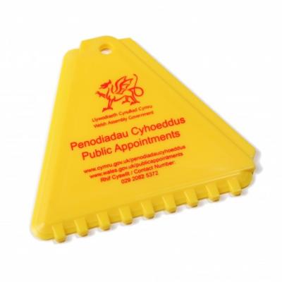 Image of Full Colour Print Ice Scraper. Triangular Shaped Made In The UK. Pantone Matching Available