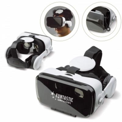 Image of Promotional Theatre VR Headset. Virtual Reality Glasses With Built In Headphones