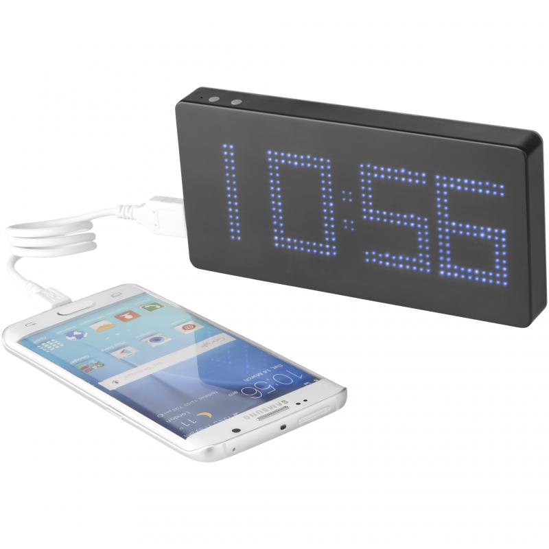 Image of Promotional Powerbank With LED Display Clock And 2 Ports