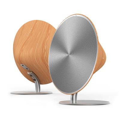 Image of Promotional Cone wood Grain Wireless Speaker With MIC For Hands Free Calling