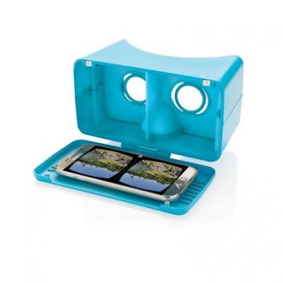 Image of Printed VR Glasses In Blue. Fits Most Mobile Phones Including Larger Styles