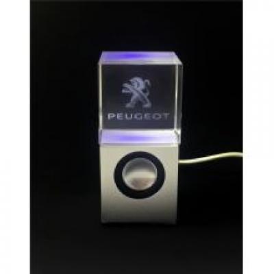 Image of Engraved Spectrum Wireless Speaker With Crystal Glass Top 