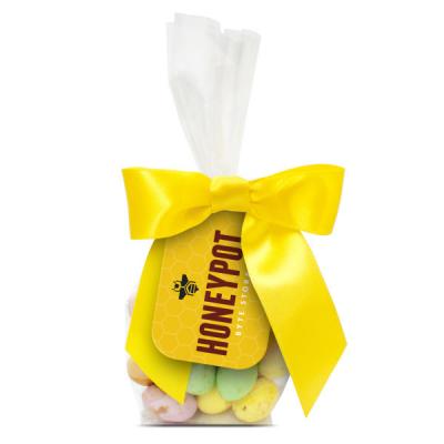 Image of Fully Colour Printed Easter Swing Tag Bag Filled With Chocolate Eggs