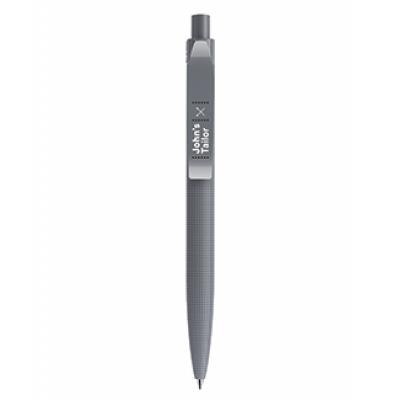 Image of Promotional Prodir QS02 Matt Grey With Polished Clip. New Prodir Pen With 3D Pattern Surface.